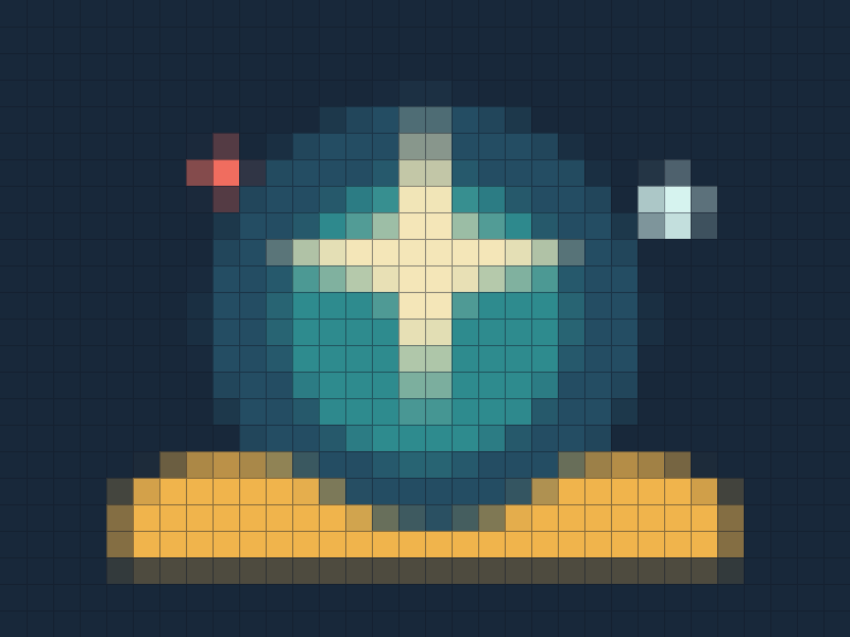 Same geometric image with the grid overlay visible