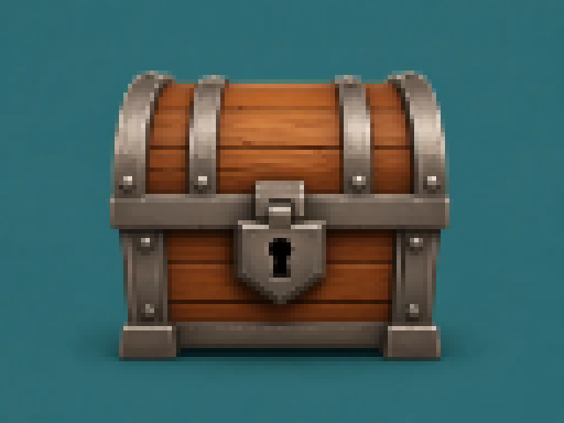 Treasure chest converted to a 128 by 96 pixel grid