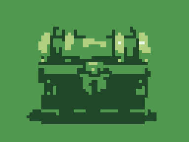 Treasure chest converted with the GBA palette at 64 columns